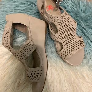 GB Girls Nude Wedge Sandals